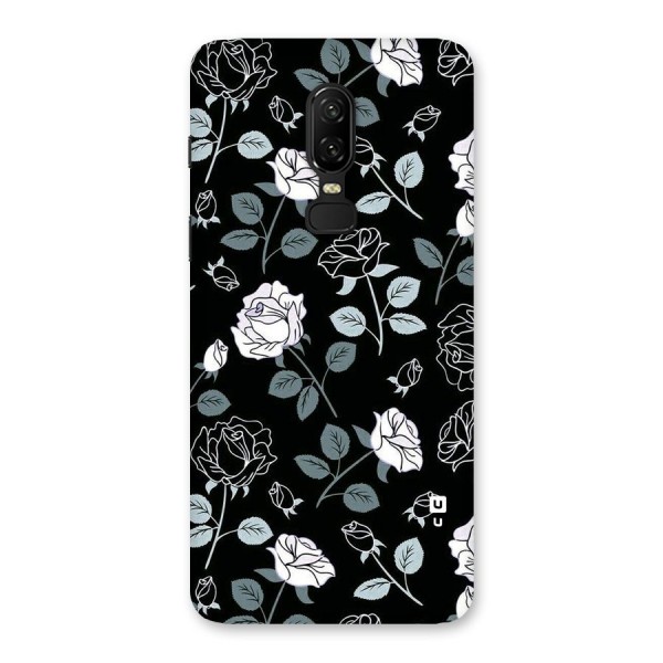 Black Artsy Bloom Back Case for OnePlus 6