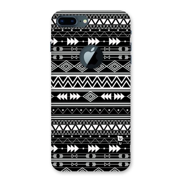 Black Aztec Creativity Back Case for iPhone 7 Plus Logo Cut