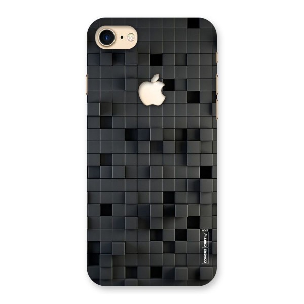 Black Bricks Back Case for iPhone 7 Apple Cut