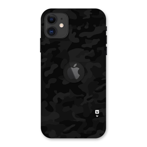 Black Camouflage Back Case for iPhone 11 Logo Cut