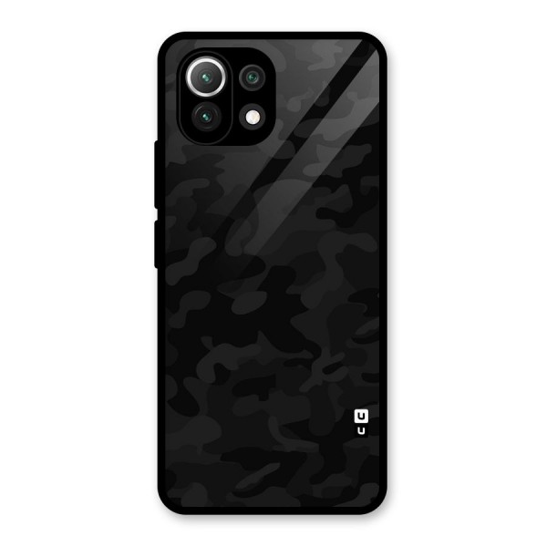 Black Camouflage Glass Back Case for Mi 11 Lite NE 5G