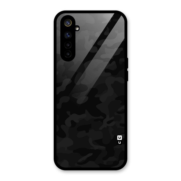 Black Camouflage Glass Back Case for Realme 6