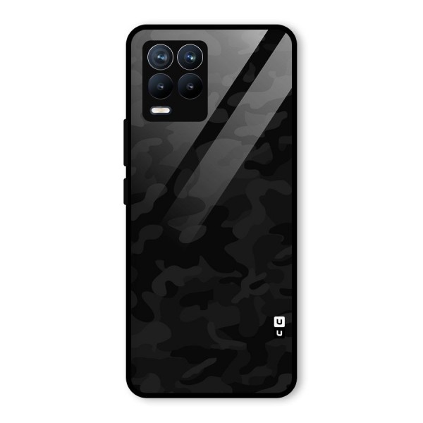 Black Camouflage Glass Back Case for Realme 8