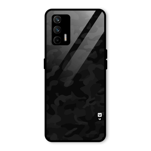 Black Camouflage Glass Back Case for Realme X7 Max