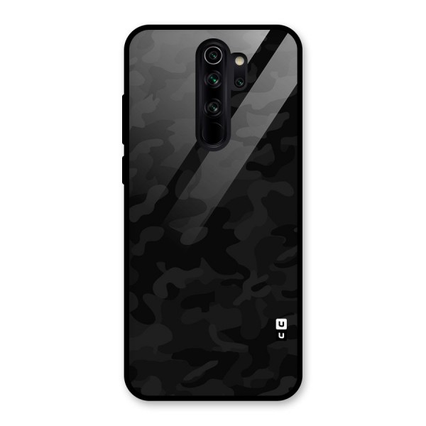 Black Camouflage Glass Back Case for Redmi Note 8 Pro