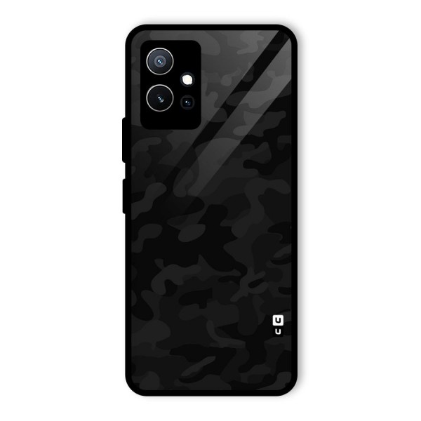 Black Camouflage Glass Back Case for Vivo iQOO Z6