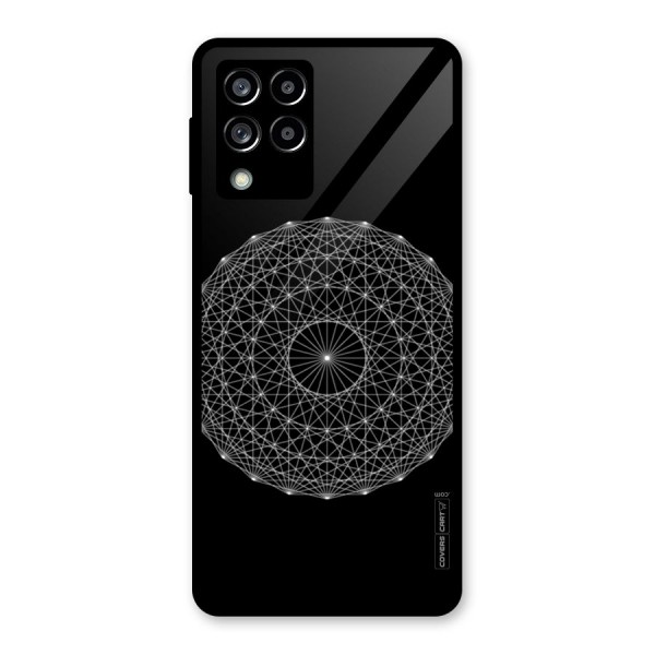 Black Clipart Glass Back Case for Galaxy M53 5G