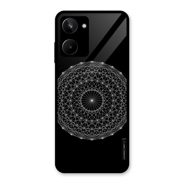 Black Clipart Glass Back Case for Realme 10