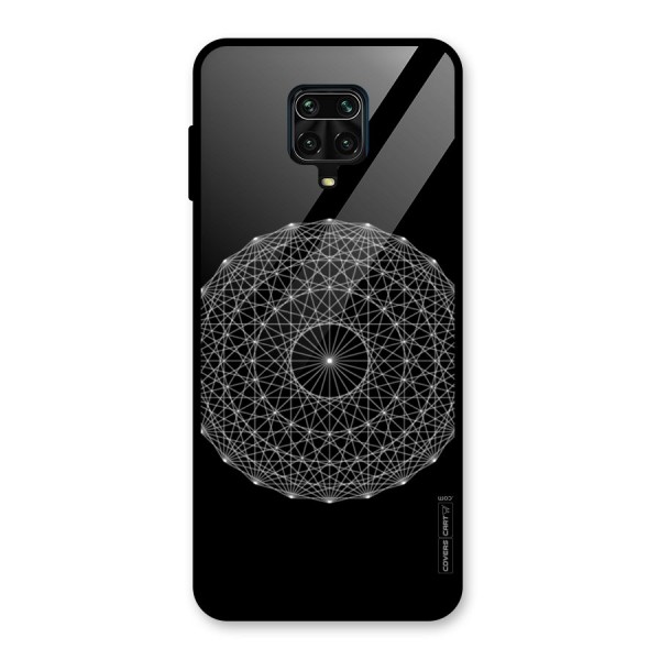 Black Clipart Glass Back Case for Redmi Note 9 Pro Max