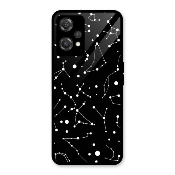 Black Constellation Pattern Glass Back Case for OnePlus Nord CE 2 Lite 5G