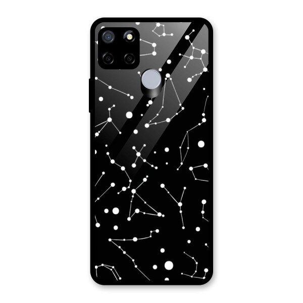 Black Constellation Pattern Glass Back Case for Realme Narzo 20