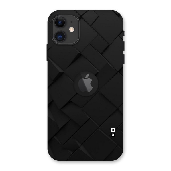Black Elegant Design Back Case for iPhone 11 Logo Cut