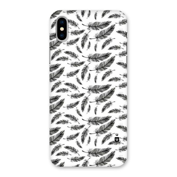 Black Feather Back Case for iPhone X