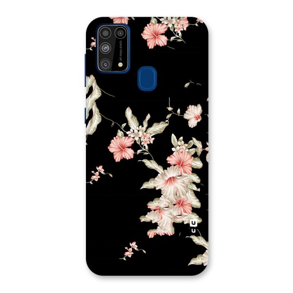 Black Floral Back Case for Galaxy M31
