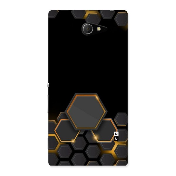 Black Gold Hexa Back Case for Sony Xperia M2