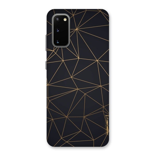 Black Golden Lines Back Case for Galaxy S20