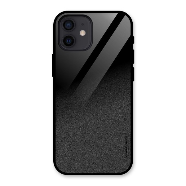 Black Grey Noise Fusion Glass Back Case for iPhone 12