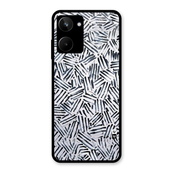 Black Tiny Uneven Glass Back Case for Realme 10