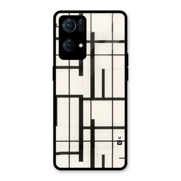 Black Unsymmetry Glass Back Case for Oppo Reno7 Pro 5G