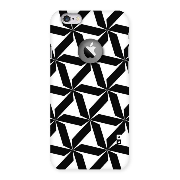 Black White Fan Design Back Case for iPhone 6 Logo Cut