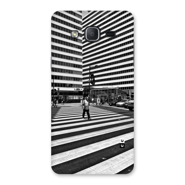 Black White Perspective Back Case for Galaxy On7 2015