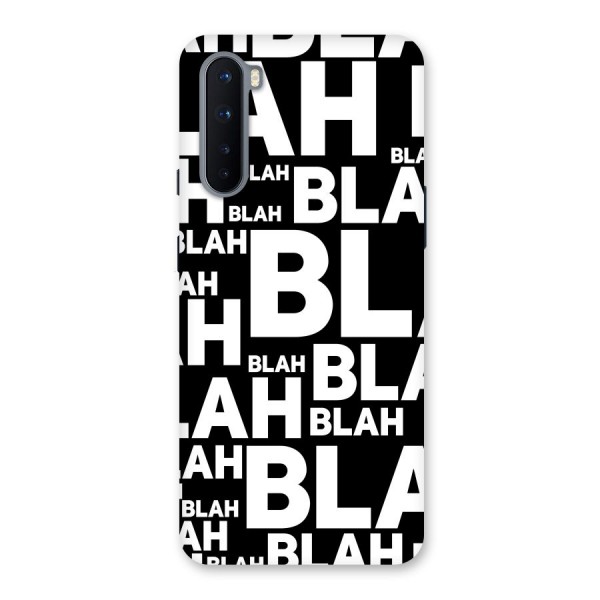 Blah Blah Pattern Back Case for OnePlus Nord
