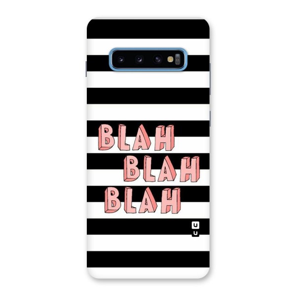 Blah Bold Stripes Back Case for Galaxy S10 Plus