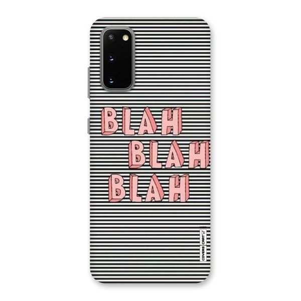 Blah Stripes Back Case for Galaxy S20