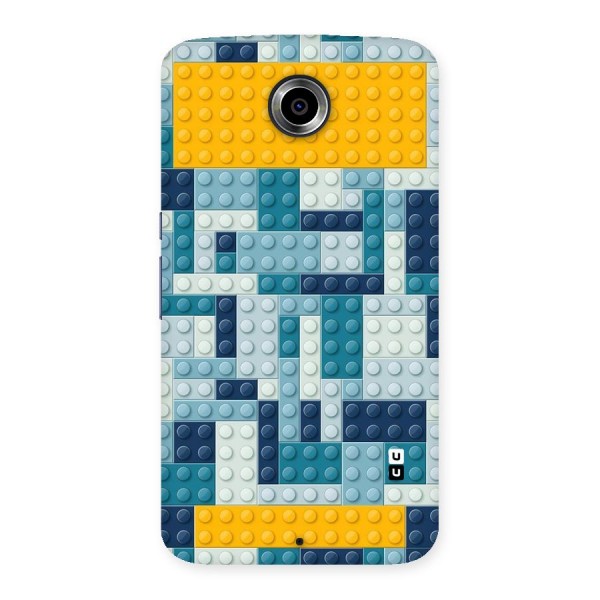 Blocks Blues Back Case for Nexsus 6