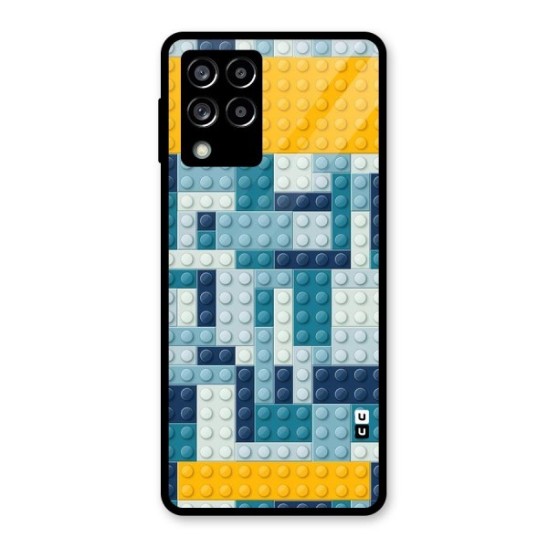 Blocks Blues Glass Back Case for Galaxy M53 5G