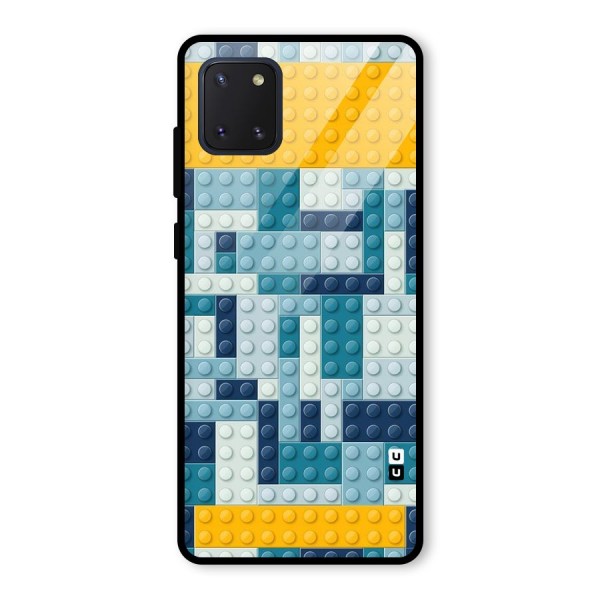 Blocks Blues Glass Back Case for Galaxy Note 10 Lite