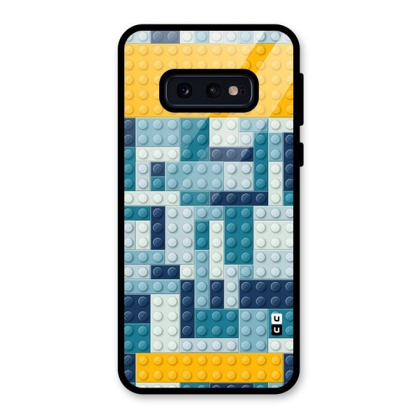 Blocks Blues Glass Back Case for Galaxy S10e