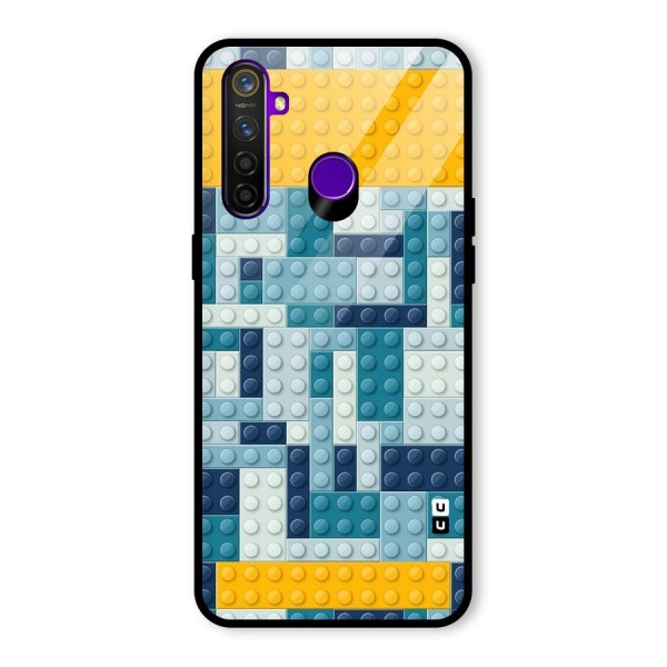 Blocks Blues Glass Back Case for Realme 5 Pro