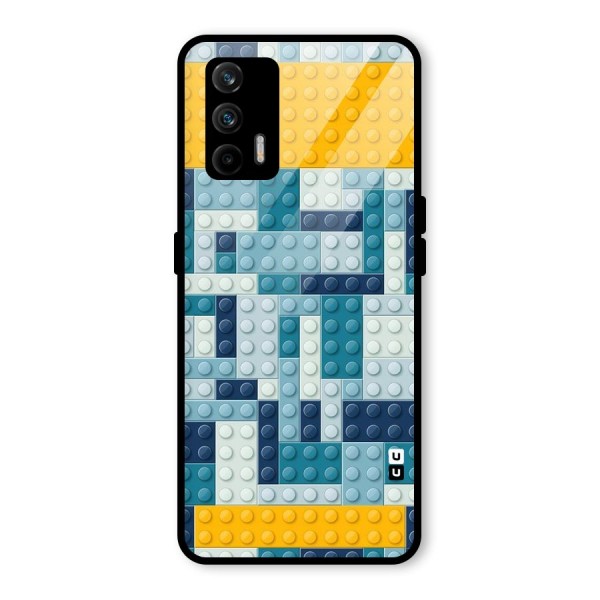 Blocks Blues Glass Back Case for Realme X7 Max