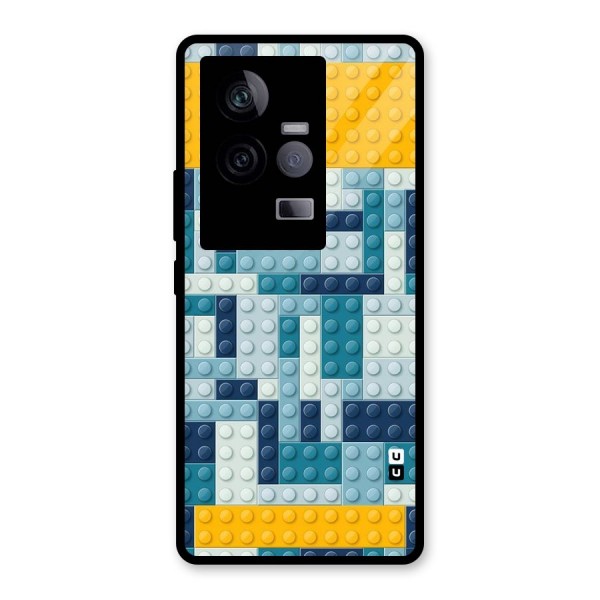 Blocks Blues Glass Back Case for Vivo iQOO 11 5G