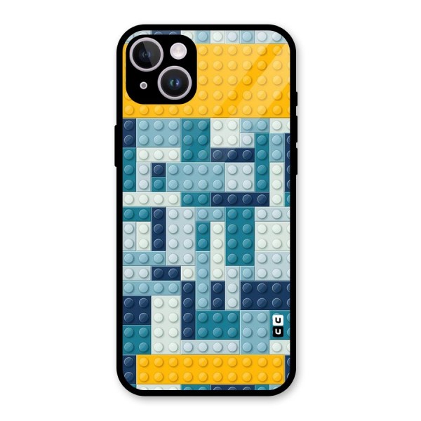 Blocks Blues Glass Back Case for iPhone 14 Plus