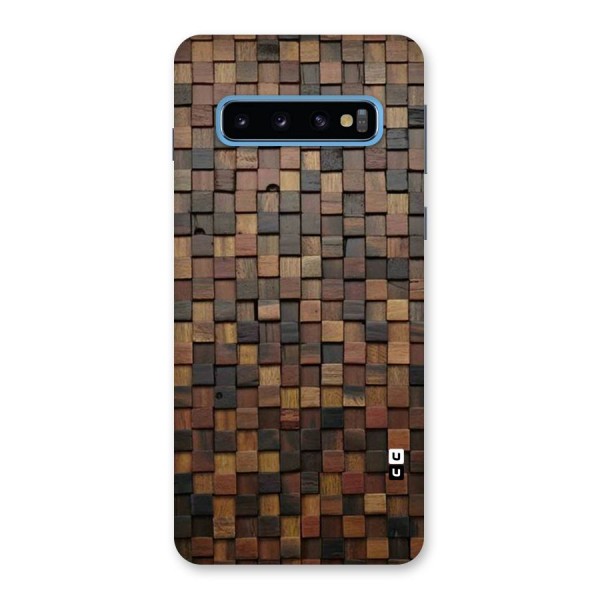 Blocks Of Wood Back Case for Galaxy S10