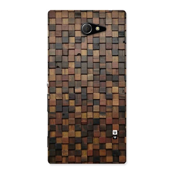 Blocks Of Wood Back Case for Sony Xperia M2