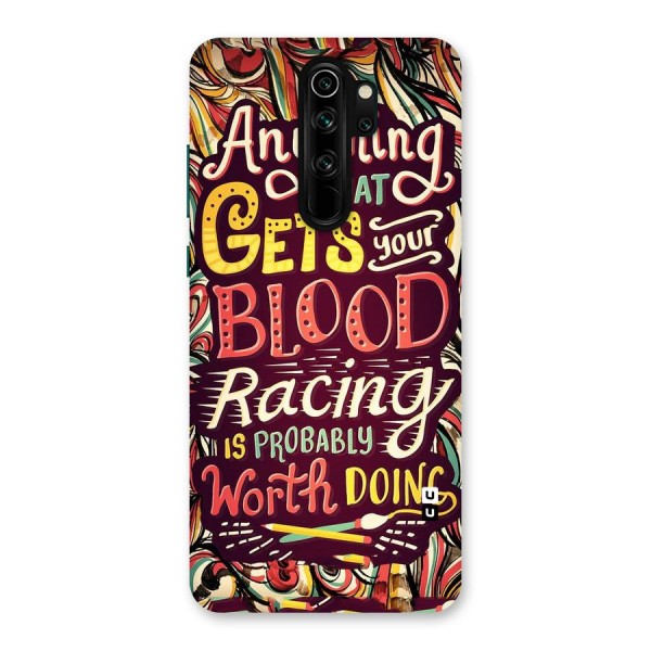Blood Racing Back Case for Redmi Note 8 Pro