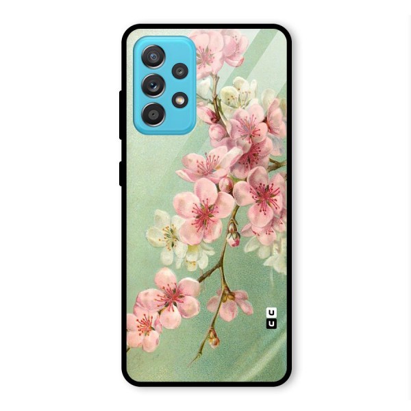 Blossom Cherry Design Glass Back Case for Galaxy A52s 5G