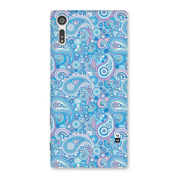 Blue Block Pattern Back Case for Xperia XZ