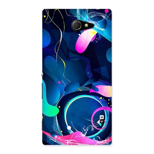 Blue Circle Flow Back Case for Sony Xperia M2
