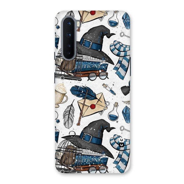 Blue Feather Hat Design Back Case for OnePlus Nord