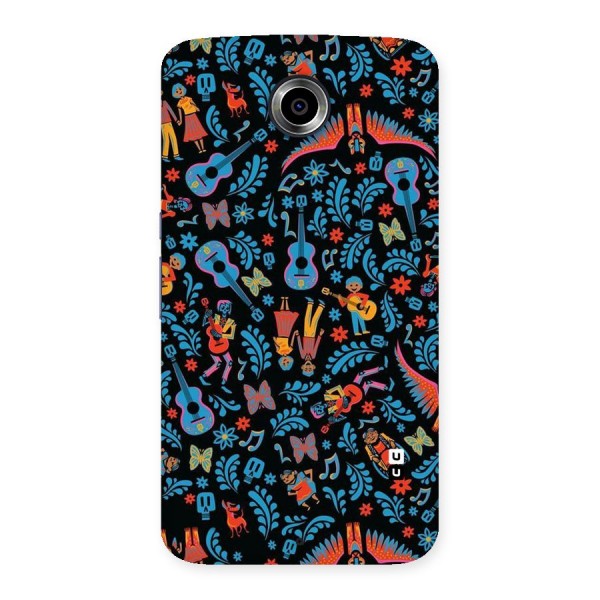 Blue Guitar Pattern Back Case for Nexsus 6