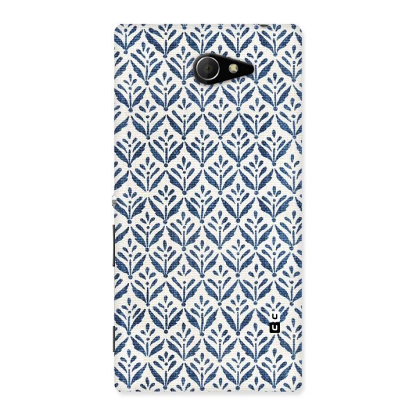 Blue Leaf Back Case for Sony Xperia M2