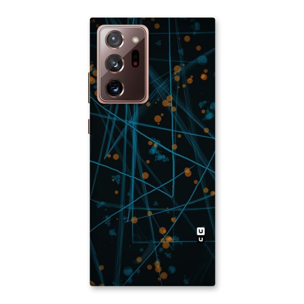 Blue Lines Gold Dots Back Case for Galaxy Note 20 Ultra