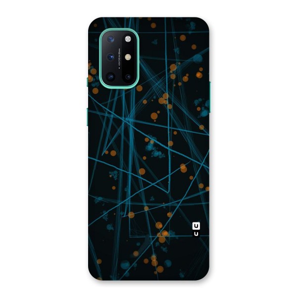 Blue Lines Gold Dots Back Case for OnePlus 8T
