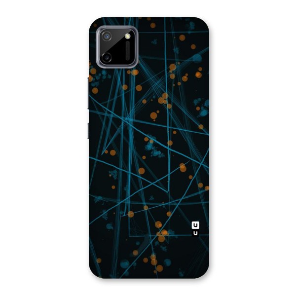Blue Lines Gold Dots Back Case for Realme C11