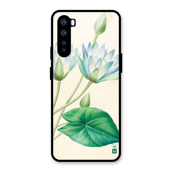 Blue Lotus Glass Back Case for OnePlus Nord