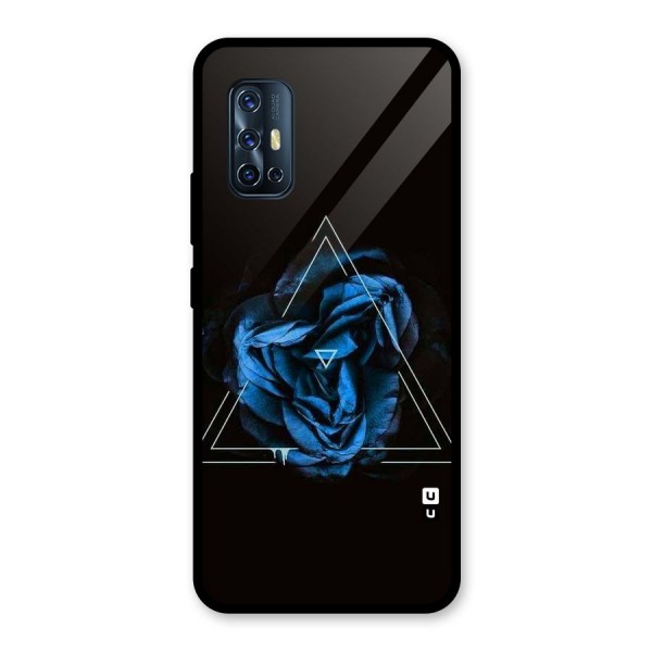 Blue Magic Triangle Glass Back Case for Vivo V17